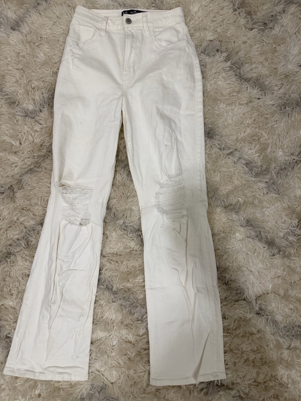 Hollister White Skinnyy Ripped women’s Jeans